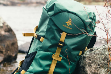 Green Backpack with Yellow Straps